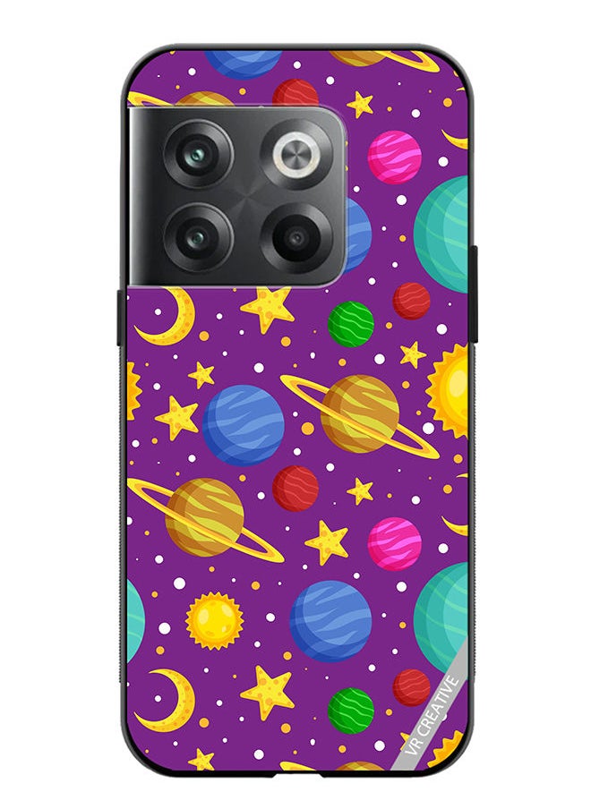VR CREATIVE - Protective Case Cover For OnePlus Ace Pro Celestial Bodies Seamless Pattern Design Multicolour - Image 1