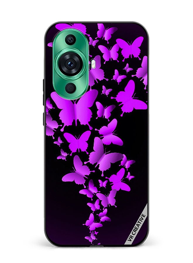 VR CREATIVE Protective Case Cover For Huawei nova 11 Pro Purple Butterflies Design Multicolour - Image 1