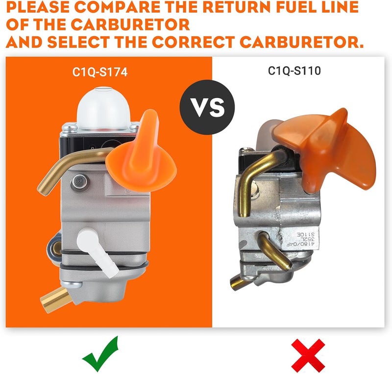 Hipa FS90R Carburetor for STIHL FS90 HT101 FS110R FS90 KM110R FS100RX KM90R FS110 FS 90R HT 101 FS 110 FS 110R FC90 HT131 HL100K HL100 FS100 HT100 FS87 HL90 Trimmer C1Q-S174 - Image 3