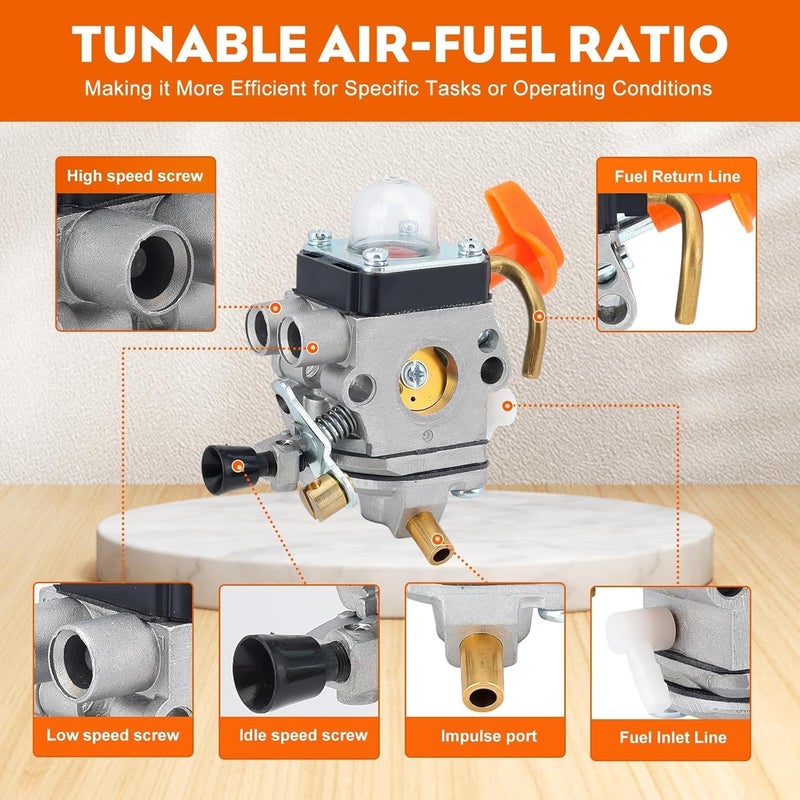 Hipa FS90R Carburetor for STIHL FS90 HT101 FS110R FS90 KM110R FS100RX KM90R FS110 FS 90R HT 101 FS 110 FS 110R FC90 HT131 HL100K HL100 FS100 HT100 FS87 HL90 Trimmer C1Q-S174 - Image 5