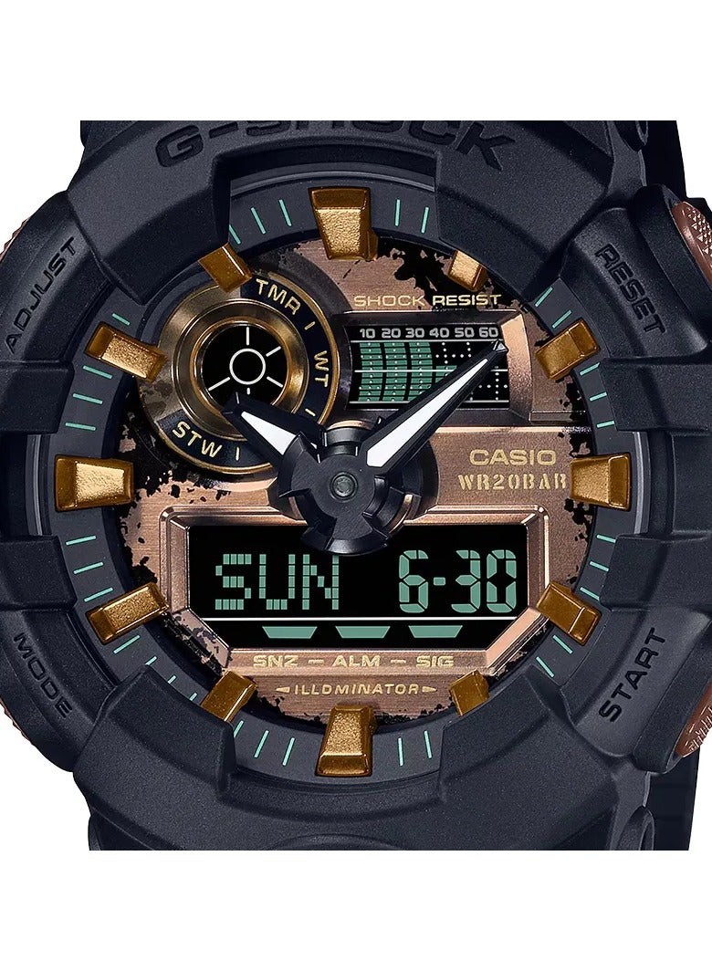 كاسيو ساعة كاسيو جي شوك - GA-700RC-1ADR مينا أسود، سوار أسود - Image 2