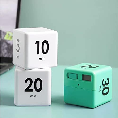 Feilifan Kitchen Cube Timer, Kids Timer for ADHD Productivity Workout Flip Classroom for StudyTime Countdown Management Settings 15 20 30 60 Mins, White - Image 5