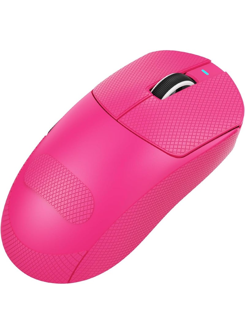 Attack Shark X8SE Wireless Gaming Mouse, Adjustable 25K DPI PAW3311 Optical Sensor, Ergonomic 59g Lightweight, Triple Modes 2.4G/BT/USB-C, 500mAH Battery, 5 Programmable Buttons for PC/Mac- Berry Red - Image 1