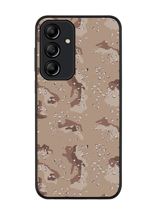 Stylizedd Rugged Black Edge Case for Samsung Galaxy A55, Slim fit Soft Case Flexible Rubber Edges Anti Drop TPU Gel Thin Cover -  Desert Storm Camo - Image 1
