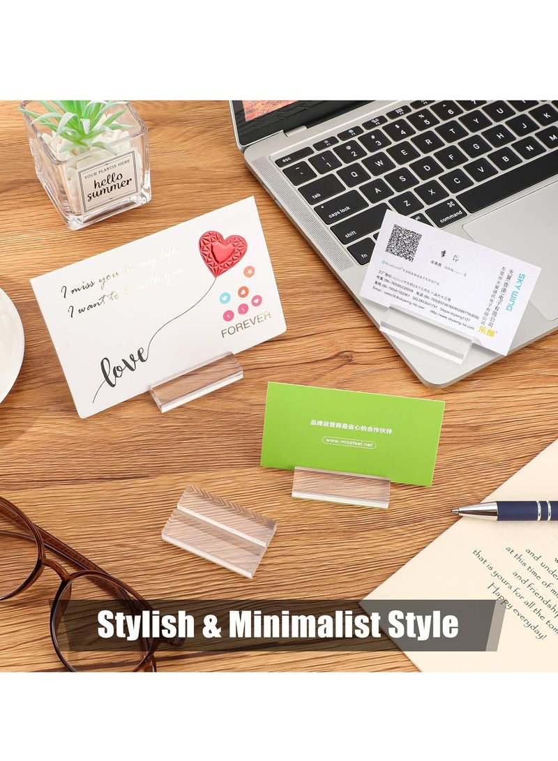 MIXDE 20 Pieces Acrylic Stands Clear Place Card Holders with Card Slot Table Display Wedding Sign Holders Stand for Numbers Photos Office Menu Meeting  - Image 5