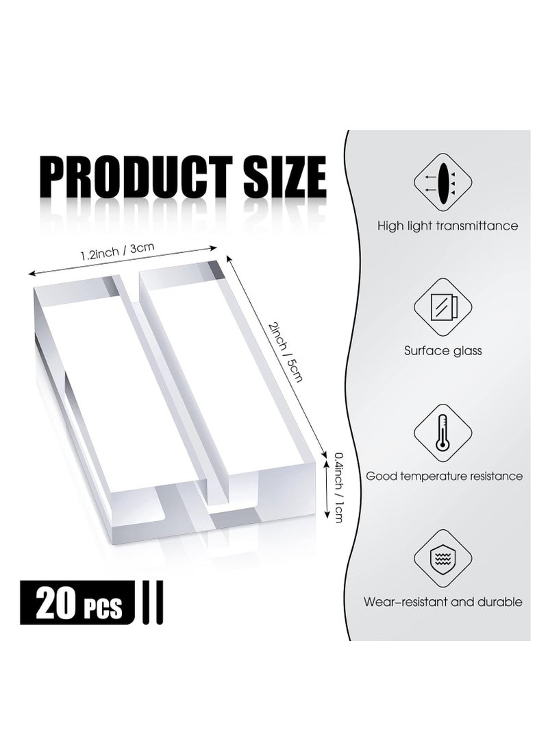 MIXDE 20 Pieces Acrylic Stands Clear Place Card Holders with Card Slot Table Display Wedding Sign Holders Stand for Numbers Photos Office Menu Meeting  - Image 2