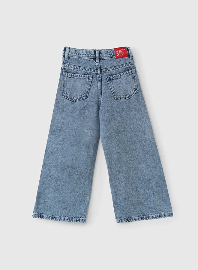 CN Jeans wear Kids Girls Summery Blue Jeans Pants - Image 3