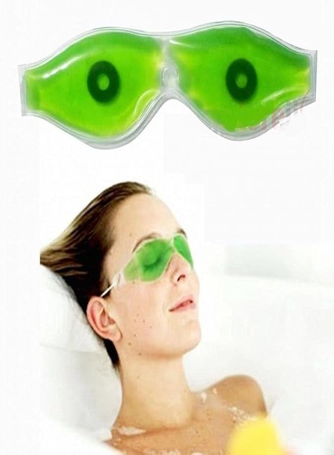 Onward Aloe Vera Cool Gel Eye Mask Summer Ice Cooling Sleeping Mask for Eye Patches Remove Dark Circles Fatigue Cool Patch Pads Eye Care (Green Aloe Mask, Pack of 1) - Image 1