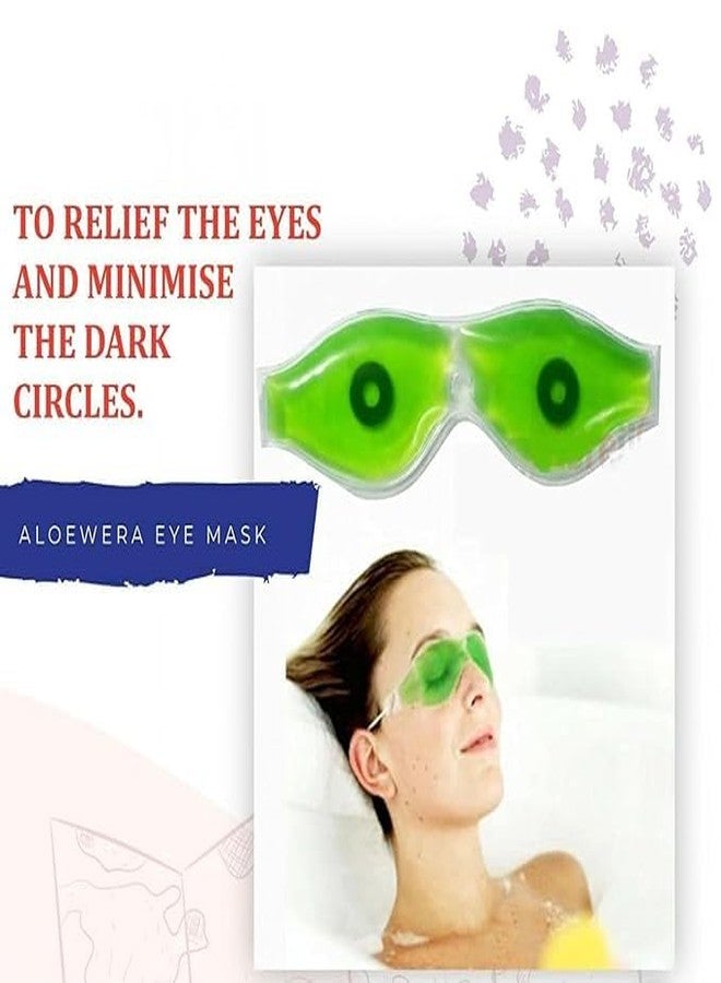 Onward Aloe Vera Cool Gel Eye Mask Summer Ice Cooling Sleeping Mask for Eye Patches Remove Dark Circles Fatigue Cool Patch Pads Eye Care (Green Aloe Mask, Pack of 1) - Image 3