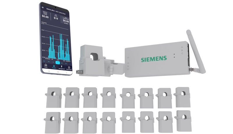 SIEMENS مراقب الطاقة الذكي من SIEMENS Inhab مع حساسات مستوى الدائرة من 16-50 أمبير وحساسات رئيسية من 2-200 أمبير لمراقبة وقياس الكهرباء في الوقت الحقيقي - Image 1