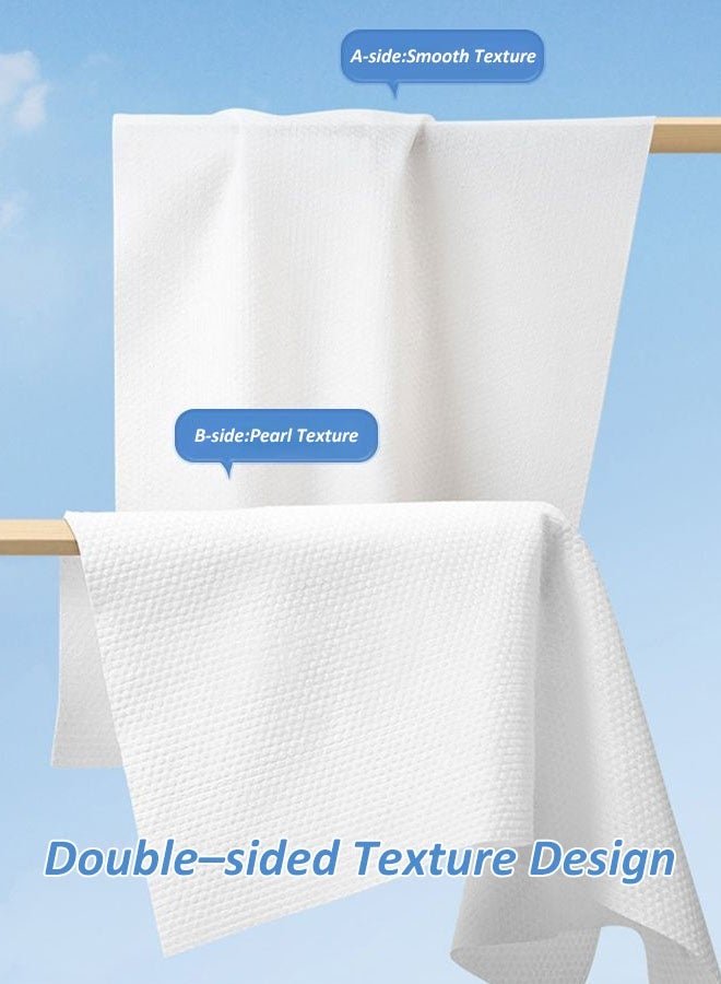 Hanayo 10 Pack Disposable Bath Towel Set Individually Package Bath Towel with Powerful Water Absorption Portable and Lightweight Essential for Travel Hotel Trip Camping(White, 70 x 140cm) - Image 3