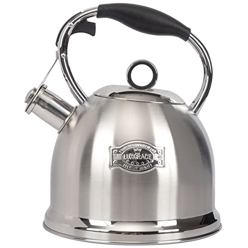 LUXGRACE Tea Kettle for Stovetop, Food Grade Stainless Steel Water Kettle, Tea Pot for Home & Kitchen, 3.0 Qt - Image 1