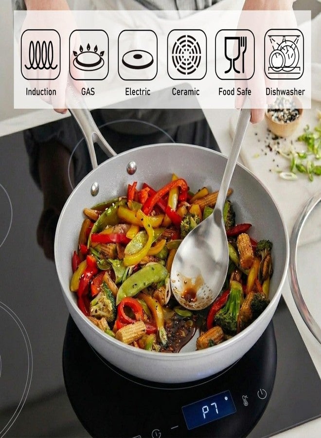 TECHEF - CeraTerra 12" Ceramic Nonstick Flat Bottom Wok/Stir-Fry Pan - PFOA, PTFE, PFAS Free, Dishwasher and Oven Safe, Made in Korea (12-in) - Image 3