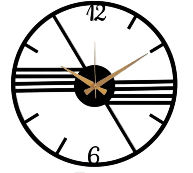 Reyox Metal Wall Clock Large Metal Wall Clock for Living Room Bedroom Kitchen Latin Numeral Wall Clock Antique Metal Wall Clock Big Size Modern Decorative Wall Watch Style 18