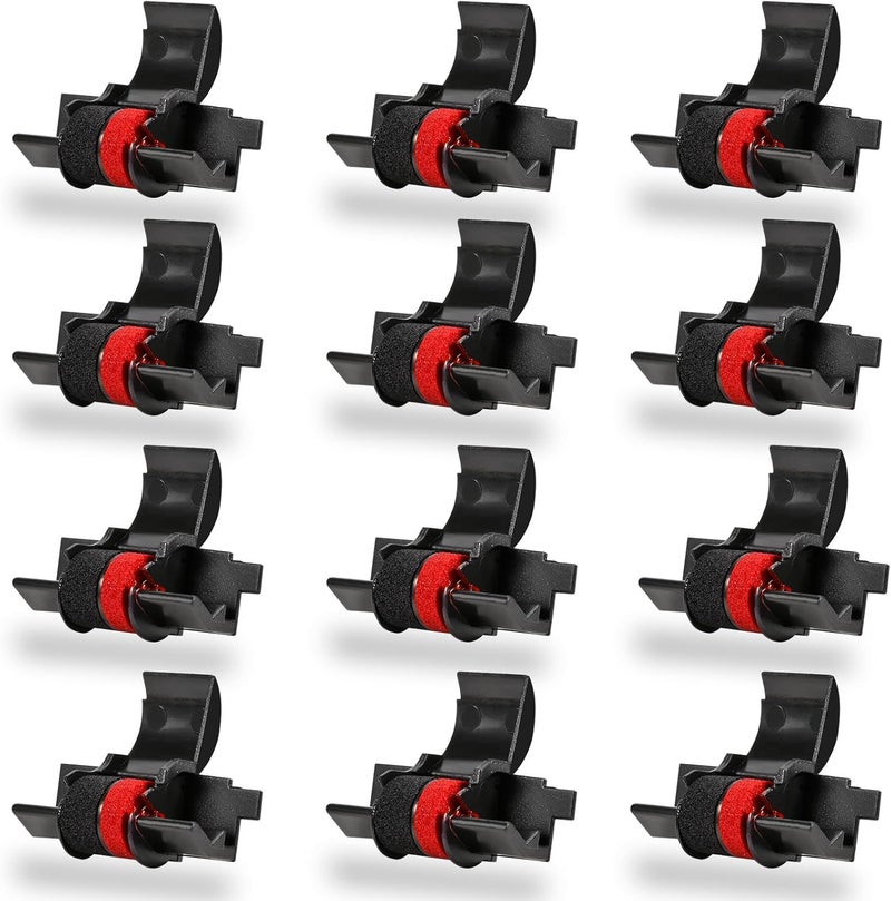 Red and black two-color calculator color ribbon (12 independent pcs), suitable for IR-40T, HR-100tm, HR-170RC, P23-dhv, EL-1750V and other models - Image 1