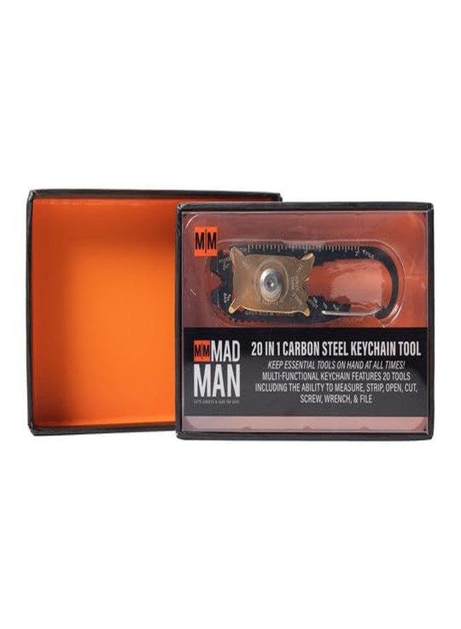 Mad Man 20 in 1 Carbon Steel Keychain Handheld Multi-Tool, Men's Accessories Tool Kit - Image 5