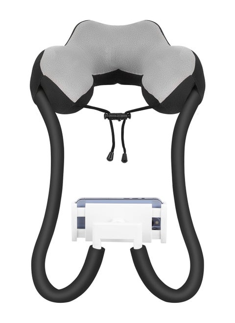 Neck Phone Holder Lazy Gooseneck Phone Pillow Holder Bracket 360° Rotation Universal Mobile Phone Tablet Stand for 4 Inch to 11 Inch Devices Fits for iPhone for Galaxy S21 for iPad Black