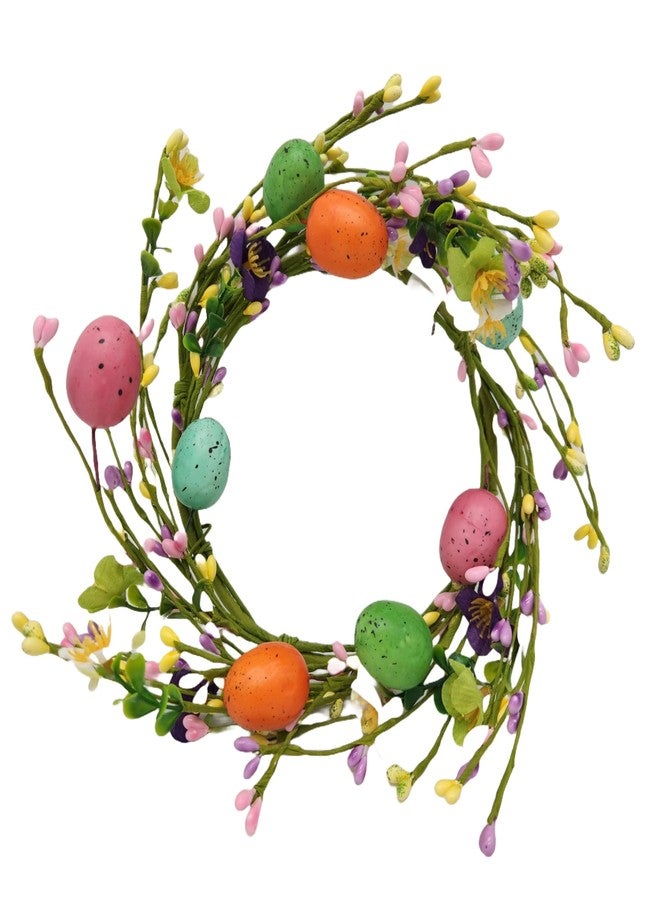 Evron International EV-125R-6 Easter Artificial Candle Ring 6.5" with Easter Egg, Spring Floral Candle Ring, Easter Decorations for Home Kitchen or Dining Table - Image 1