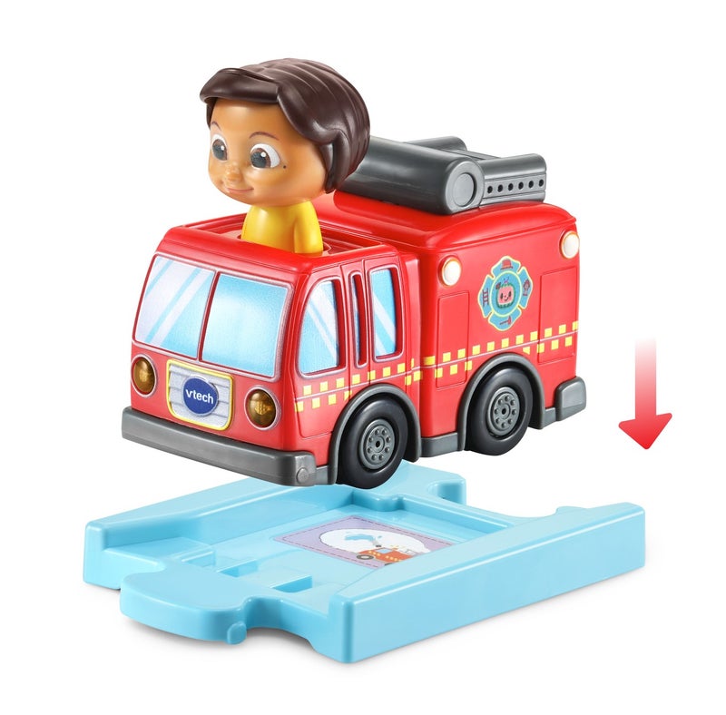VTech CoComelon Go! Go! Smart Wheels Nina’s Fire Truck & Track, Fire Sounds & Songs with SmartPoint, Ages 1.5 – 5 Years - Image 5