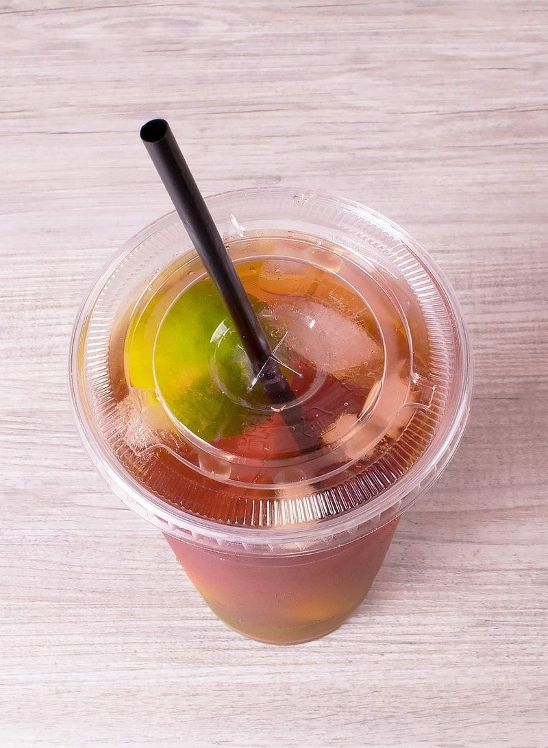 MARKQ [1000 Pieces] Black Disposable Plastic Drinking Straws [24 cm] long Individually Wrapped  - Image 2