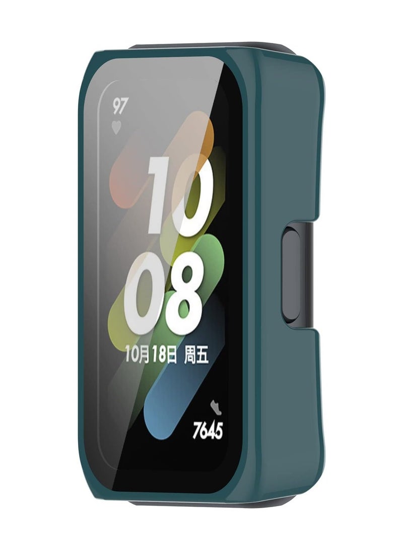 Case with Tempered Glass Screen Protector Compatible for Huawei Fit, 9H Hardness 360° All-Round Protective Ultra Thin Protective PC Case Cover for Huawei Fit, (Green)