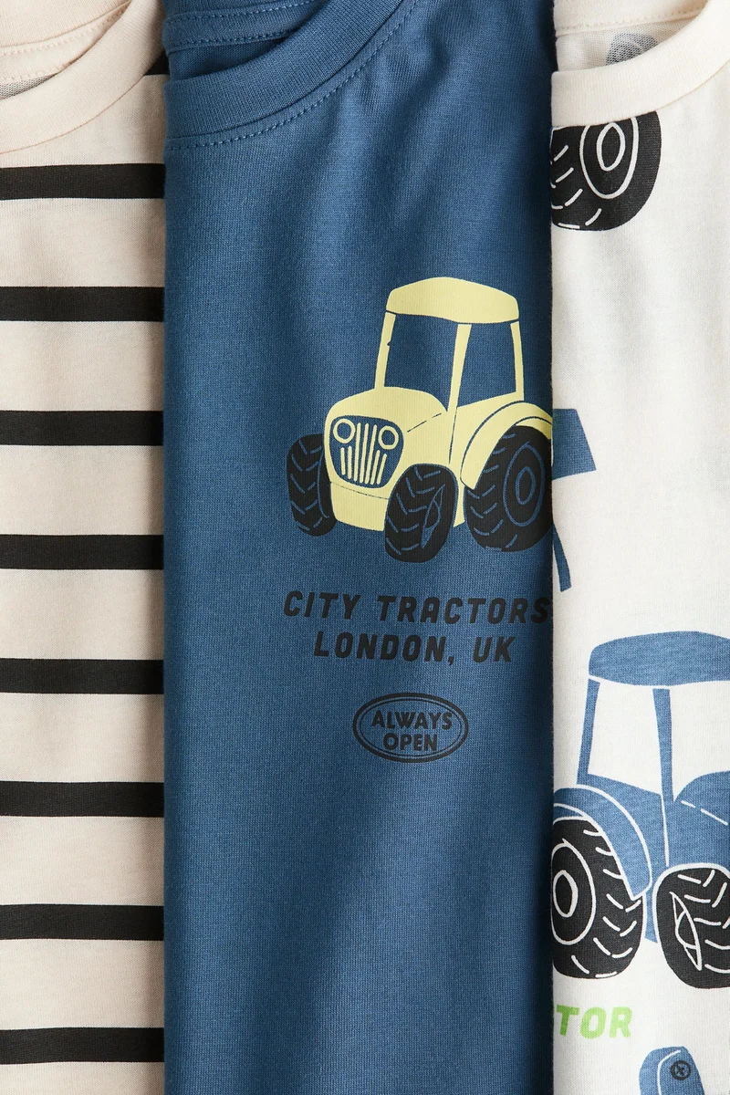 H&M 3-pack printed T-shirts