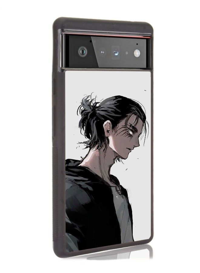TPU Protection and Hybrid Rigid Clear Back Cover Case Eren Yeager for Google Pixel 6