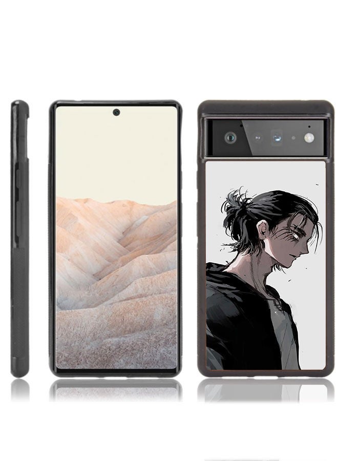 TPU Protection and Hybrid Rigid Clear Back Cover Case Eren Yeager for Google Pixel 6