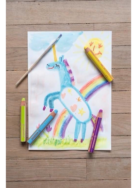 STABILO STABILO Woody 3 in 1 Multi Talent Pencil Crayon  White Pack of 5  - Image 4