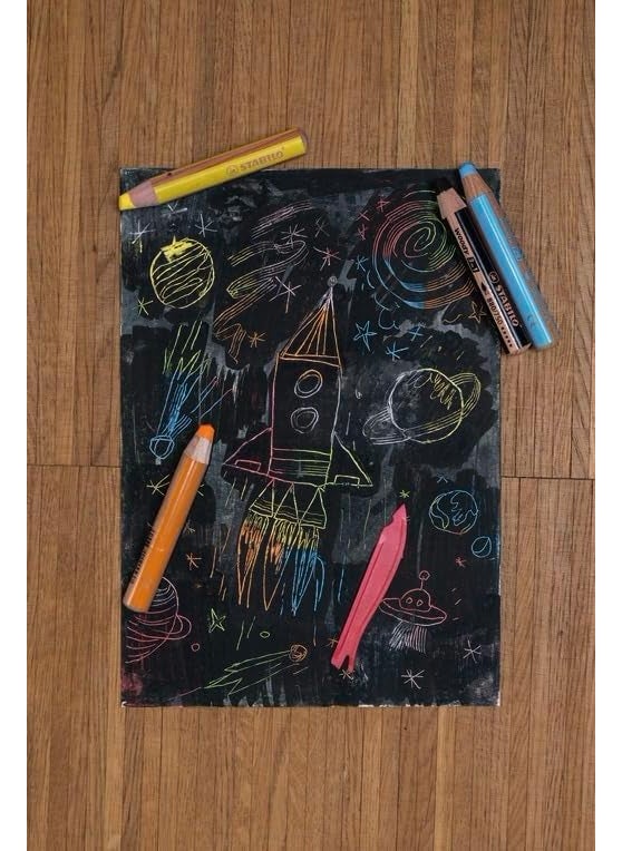 STABILO STABILO Woody 3 in 1 Multi Talent Pencil Crayon  White Pack of 5  - Image 3