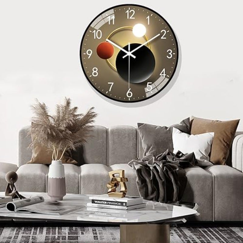 Wall Clock 12 Inch Silent Non Ticking Wall Clocks Battery Operated Modern And Stylish Minimalist Metal Wall Clock Suitable For Homes Kitchens Classrooms And School Offices Easy To Read - Image 2