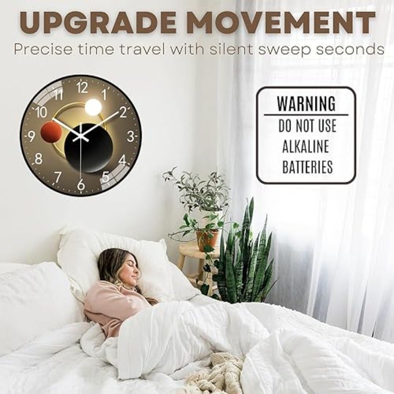 Wall Clock 12 Inch Silent Non Ticking Wall Clocks Battery Operated Modern And Stylish Minimalist Metal Wall Clock Suitable For Homes Kitchens Classrooms And School Offices Easy To Read - Image 5