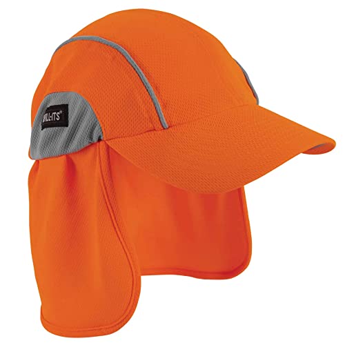Ergodyne Womens High-performance Hat And Neck Shade Baseball Cap, Orange - Image 1