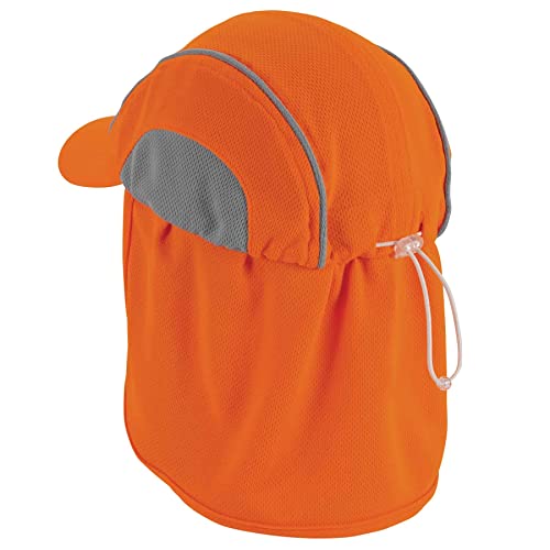 Ergodyne Womens High-performance Hat And Neck Shade Baseball Cap, Orange - Image 2