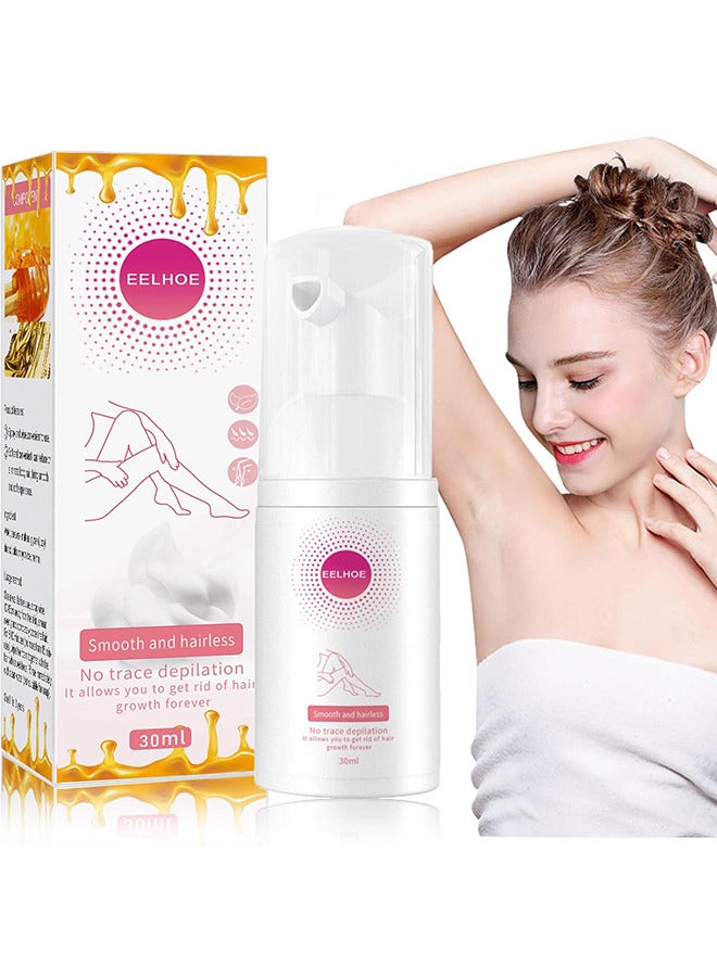 إيلهو موس إزالة الشعر بشمع العسل ، رذاذ إزالة الشعر موس عالي الجودة ، شمع العسل اللطيف لإزالة الشعر بخاخ إزالة الشعر المرطب للنساء - Image 1