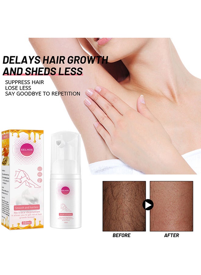 إيلهو موس إزالة الشعر بشمع العسل ، رذاذ إزالة الشعر موس عالي الجودة ، شمع العسل اللطيف لإزالة الشعر بخاخ إزالة الشعر المرطب للنساء - Image 2