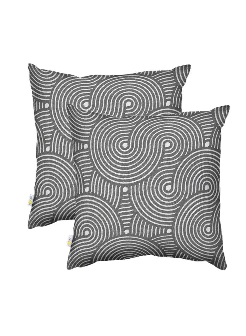 Donetella 2 Piece Embroidered Cushion Cover (45X45 cm) without filler Black