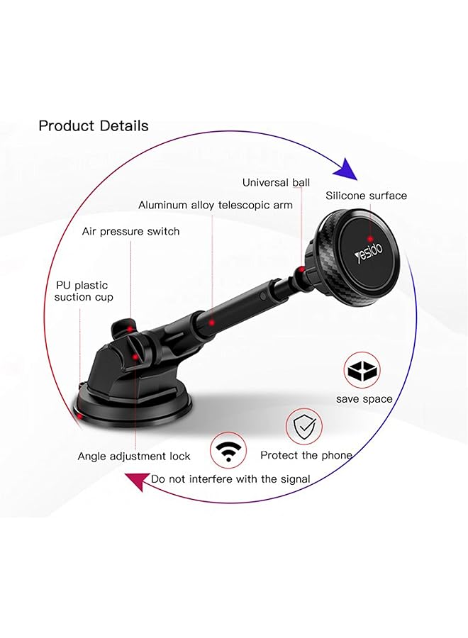 يسيدو حامل مغناطيسي قابل للسحب للسيارة - Image 5