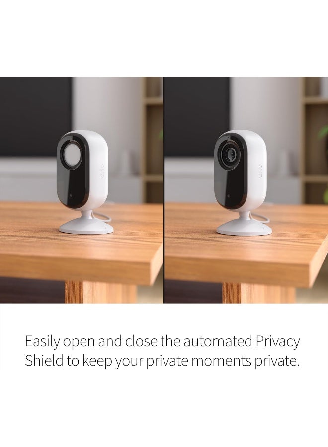 ARLO كاميرا أمان داخلية أساسية من أarlo بدقة 2K (الجيل الثاني) - عبوة من 2 - أمان المنزل، مراقبة الأطفال، بيضاء - Image 4