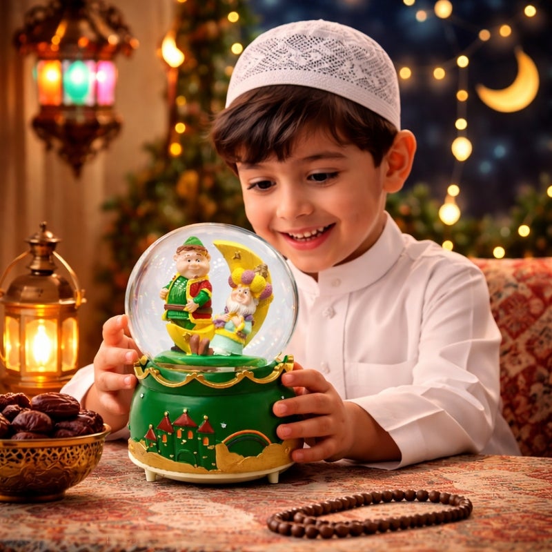 كره الثلج فنانيس و الشيخ مع الأضواء والموسيقي اخضر - 6419 - Image 2