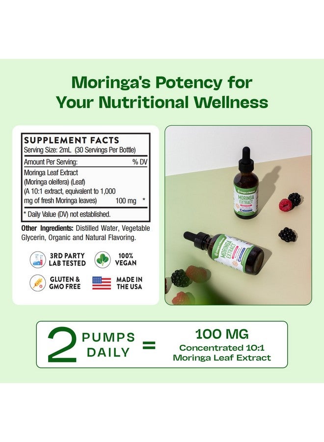 Drops of Nature قطرات مورنغا أوليفيرا السائلة - مكمل نباتي وسهل الاستخدام - بديل لكبسولات ومسحوق المورنغا - غذاء عضوي نقي - غني بمضادات الأكسدة ويدعم صحة المناعة (توت مختلط، 60 مل) - Image 5