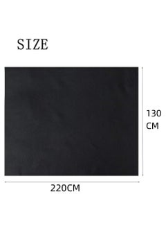 NIBEMINENT Black Waterproof Bed Sheet - Durable Synthetic Fiber, Oil-Resistant Mattress Protector with Elastic Fit for Easy Bedroom, Outdoor, Camping, and Pet Use - Easy Clean, Camping Essentials|Sleek Bedsheet Design|Synthetic Fiber Sheet  - Image 2