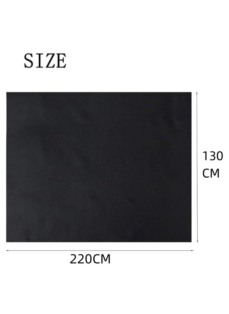 NIBEMINENT Black Waterproof Bed Sheet - Durable Synthetic Fiber, Oil-Resistant Mattress Protector with Elastic Fit for Easy Bedroom, Outdoor, Camping, and Pet Use - Easy Clean, Camping Essentials|Sleek Bedsheet Design|Synthetic Fiber Sheet  - Image 2