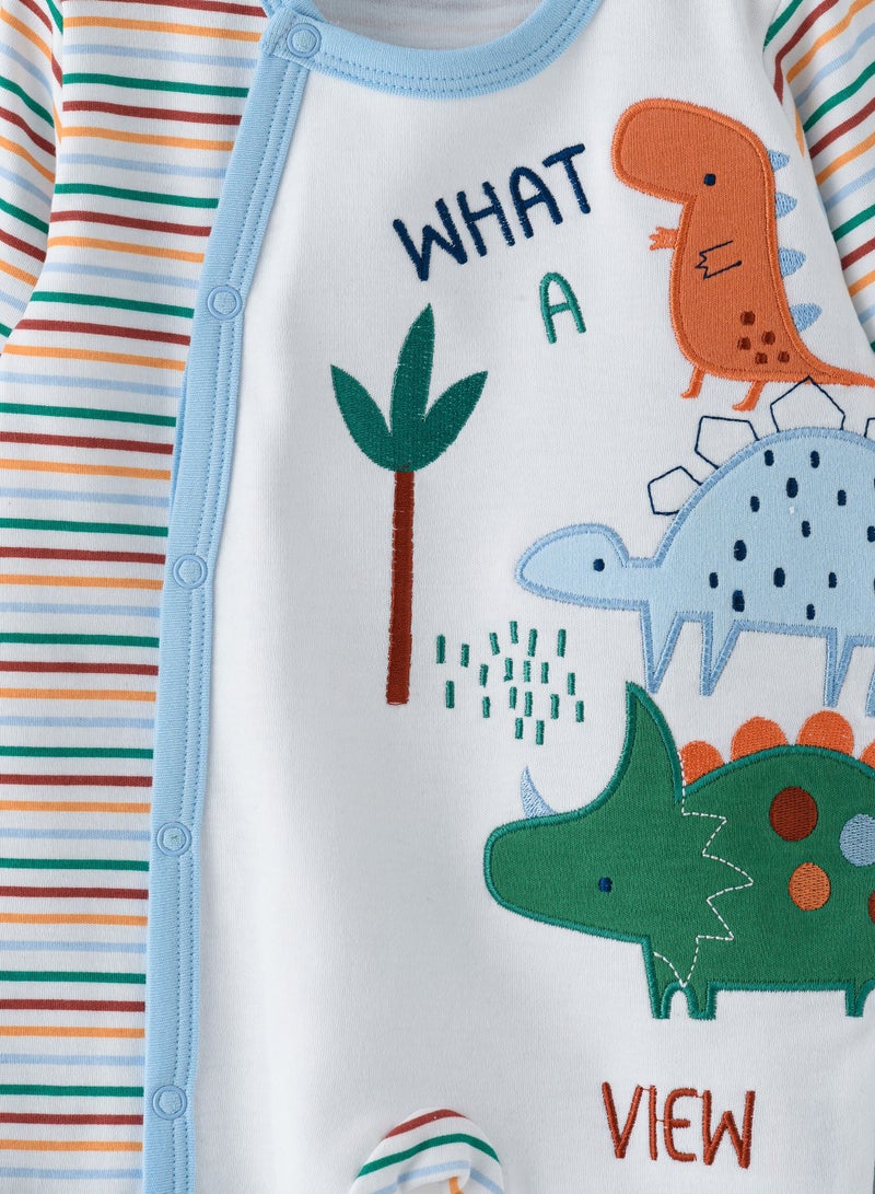 بوو بوو بوبو – بدلة نوم للأطفال دينو تري رانج 2 حزمة طقم قبعات - Image 3