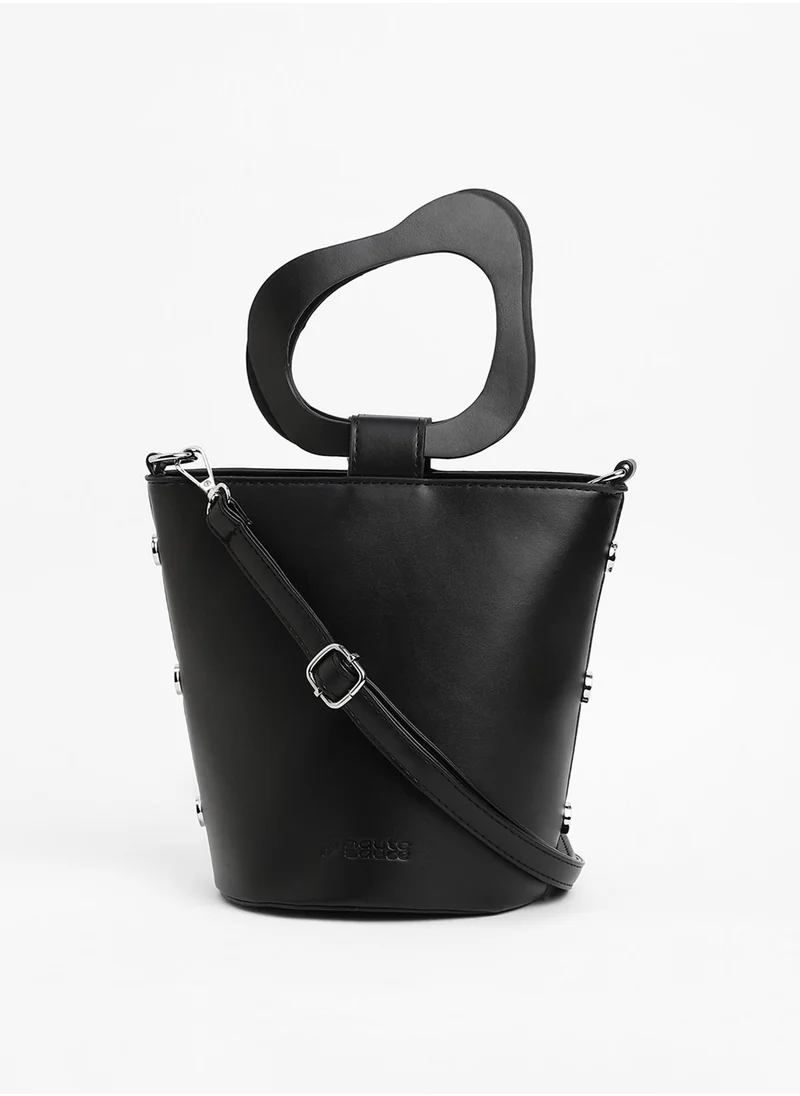 Haute Sauce The Flora Pot Bucket Bag - Onyx Black