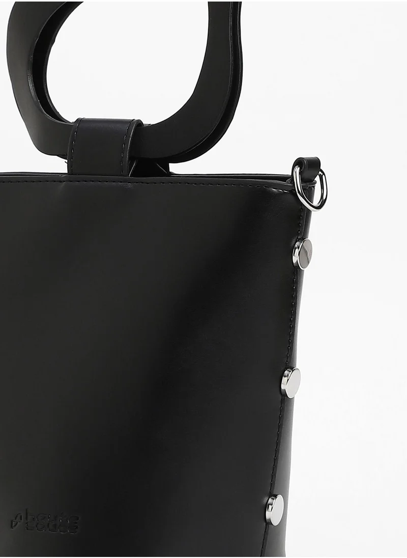 Haute Sauce The Flora Pot Bucket Bag - Onyx Black