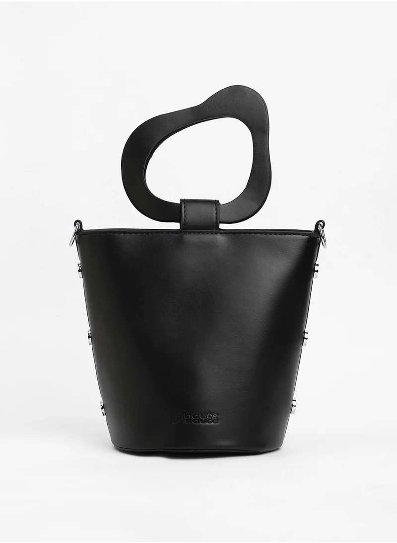 Haute Sauce The Flora Pot Bucket Bag - Onyx Black