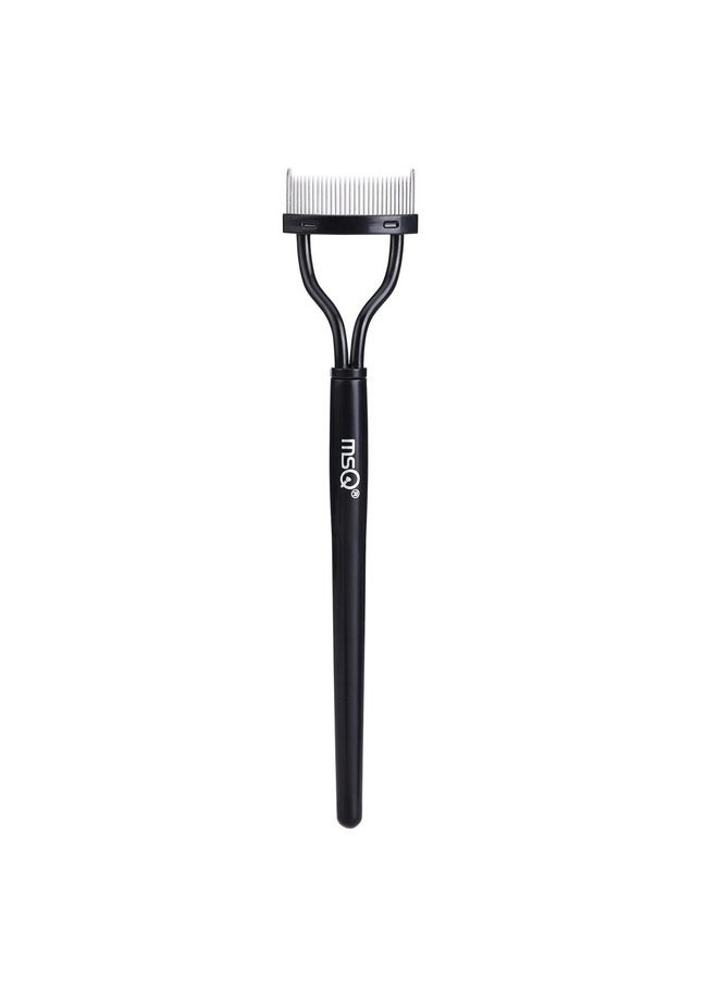 MSQ Lash Comb Msq Eyelash Separator Mascara Applicator Eyelash Definer With Comb Cover Arc Designed Cosmetic Brushes Tool Black (1Pcs)  - Image 1