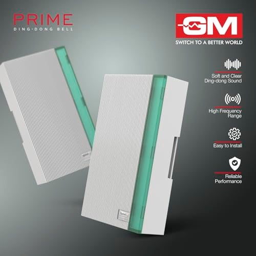GM 4007 Ding Dong Door Bell for Home | Wired Electric Door Chime | Loud Twin-Tone Sound | White Body | 240V AC Operation | Safe & Durable | Easy Wall Mount Installation - Image 4