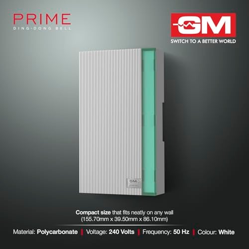 GM 4007 Ding Dong Door Bell for Home | Wired Electric Door Chime | Loud Twin-Tone Sound | White Body | 240V AC Operation | Safe & Durable | Easy Wall Mount Installation - Image 5